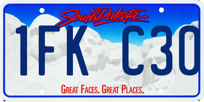 SD license plate 1FKC30