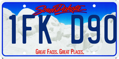 SD license plate 1FKD90