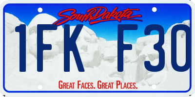 SD license plate 1FKF30