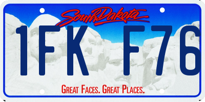 SD license plate 1FKF76