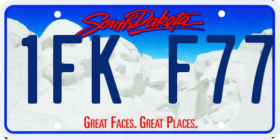 SD license plate 1FKF77