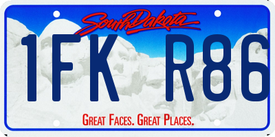SD license plate 1FKR86