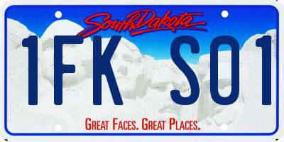 SD license plate 1FKS01
