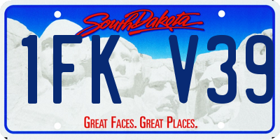 SD license plate 1FKV39