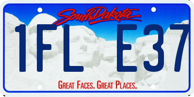 SD license plate 1FLE37