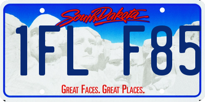 SD license plate 1FLF85