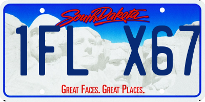 SD license plate 1FLX67
