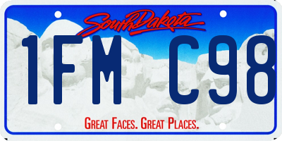 SD license plate 1FMC98