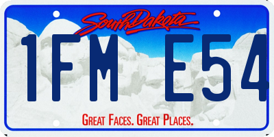 SD license plate 1FME54
