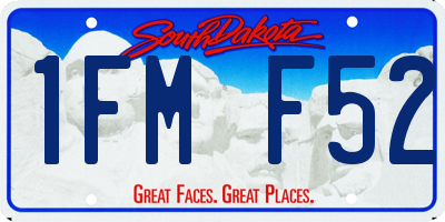SD license plate 1FMF52