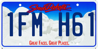 SD license plate 1FMH61