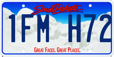 SD license plate 1FMH72