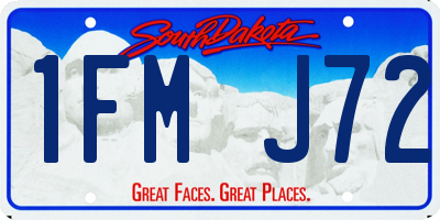 SD license plate 1FMJ72