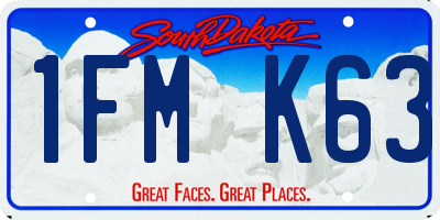 SD license plate 1FMK63