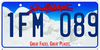 SD license plate 1FMO89