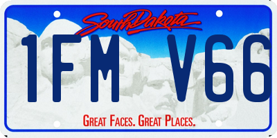SD license plate 1FMV66