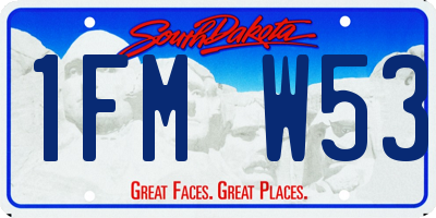 SD license plate 1FMW53