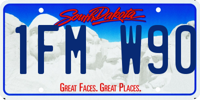 SD license plate 1FMW90