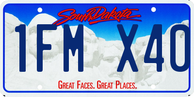 SD license plate 1FMX40