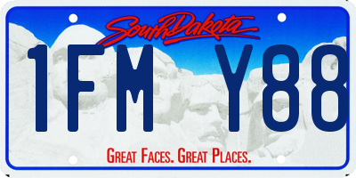 SD license plate 1FMY88