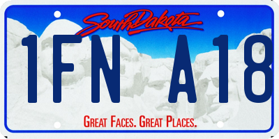 SD license plate 1FNA18
