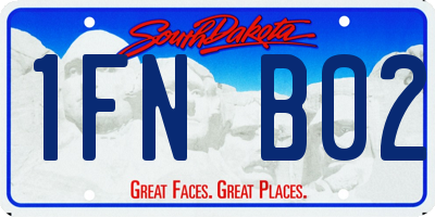 SD license plate 1FNB02