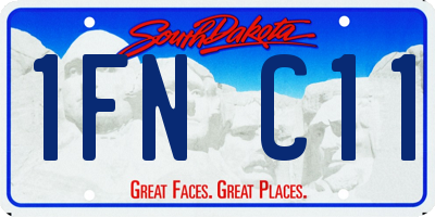 SD license plate 1FNC11
