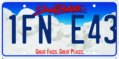 SD license plate 1FNE43