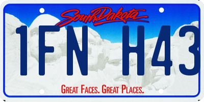 SD license plate 1FNH43