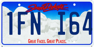 SD license plate 1FNI64