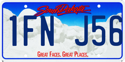 SD license plate 1FNJ56