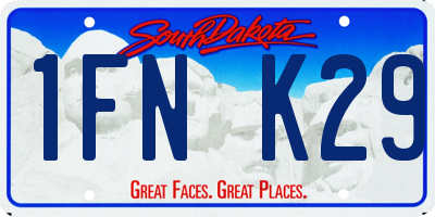 SD license plate 1FNK29