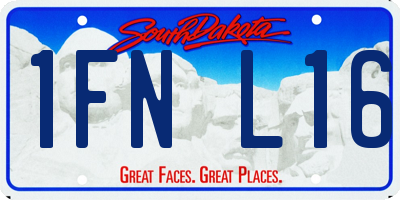 SD license plate 1FNL16