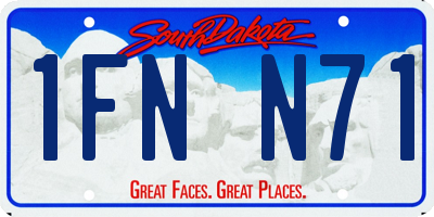 SD license plate 1FNN71
