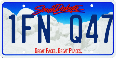 SD license plate 1FNQ47