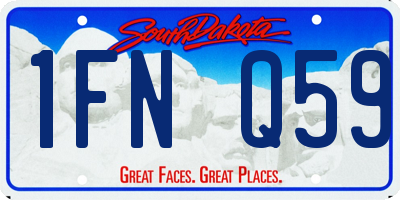 SD license plate 1FNQ59