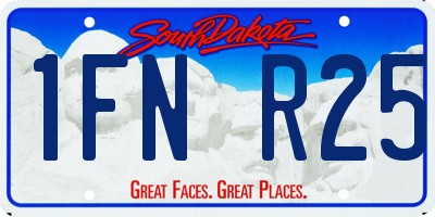 SD license plate 1FNR25