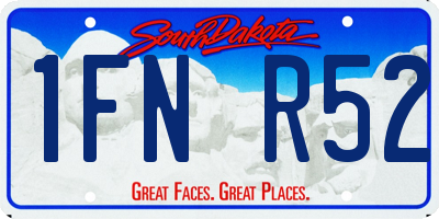 SD license plate 1FNR52