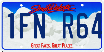 SD license plate 1FNR64