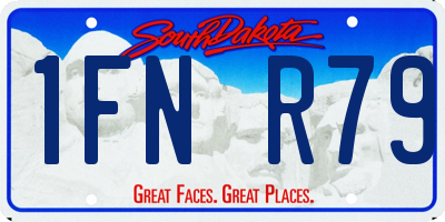 SD license plate 1FNR79