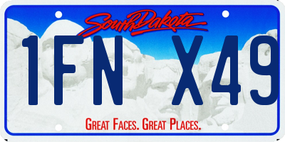 SD license plate 1FNX49