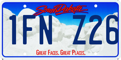 SD license plate 1FNZ26