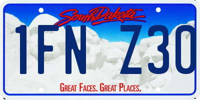 SD license plate 1FNZ30
