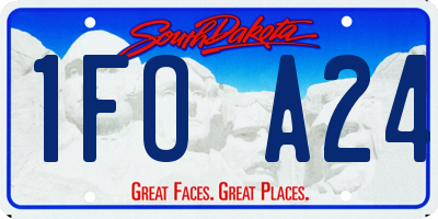 SD license plate 1FOA24