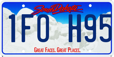 SD license plate 1FOH95