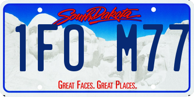 SD license plate 1FOM77