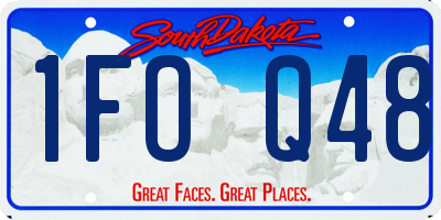 SD license plate 1FOQ48