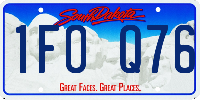 SD license plate 1FOQ76
