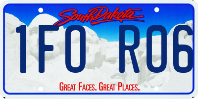 SD license plate 1FOR06