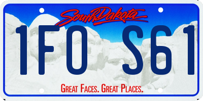 SD license plate 1FOS61